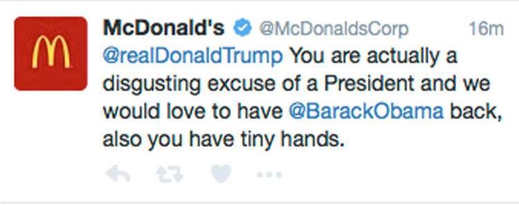 McDonalds Tweet