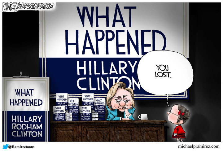 Cartoonist Michael Ramirez Tells Hillary “What Happened” – Conservative  Book Club